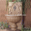 Polishing granite outdoor courtyard decor stone natural water wall fountain